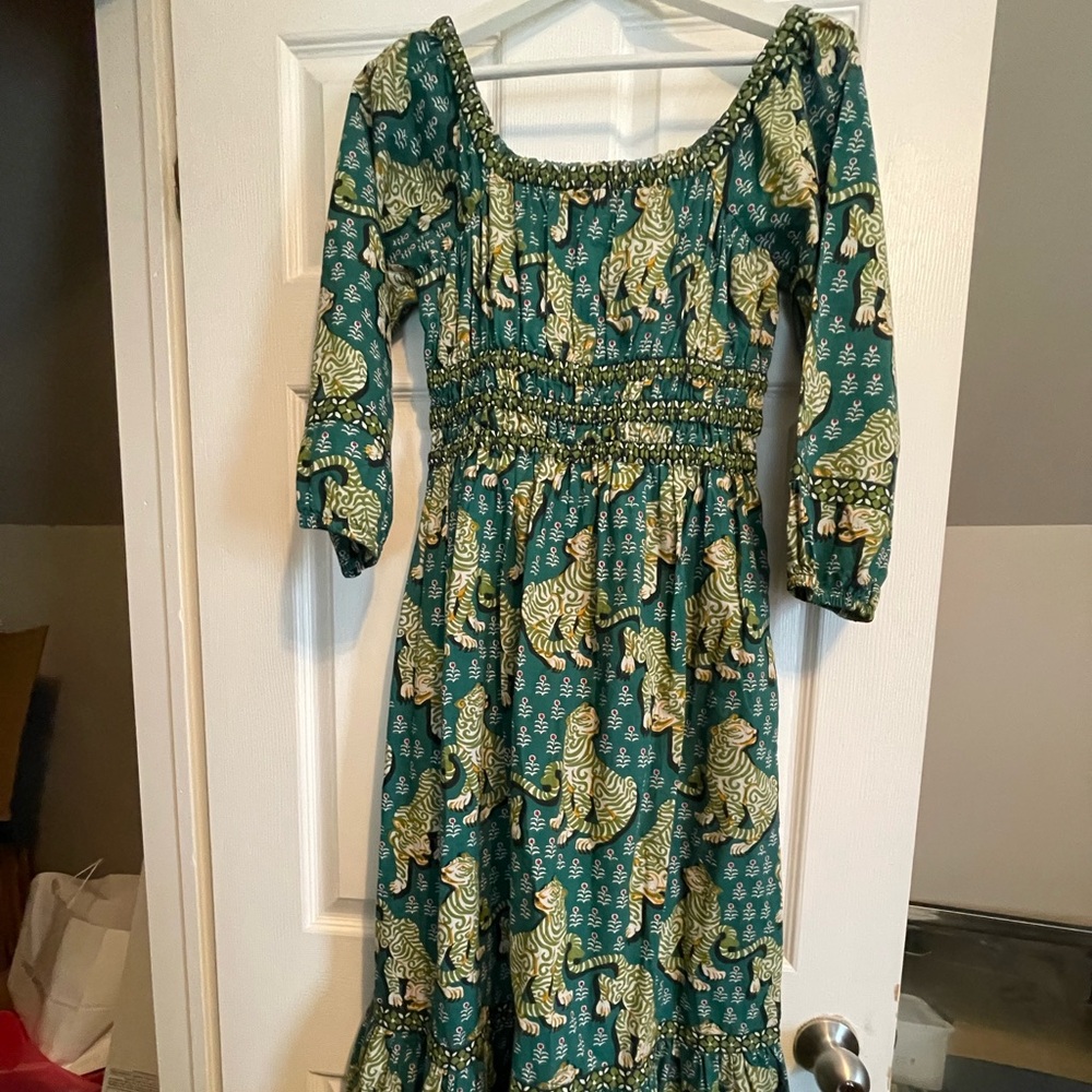 Printfresh Green Long Sleeve Dress